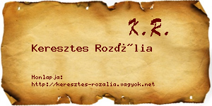 Keresztes Rozália névjegykártya